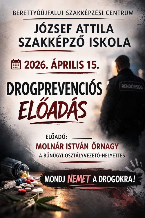 Drogprevenciós előadás 2026