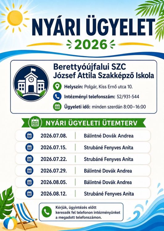 Nyári ügyelet