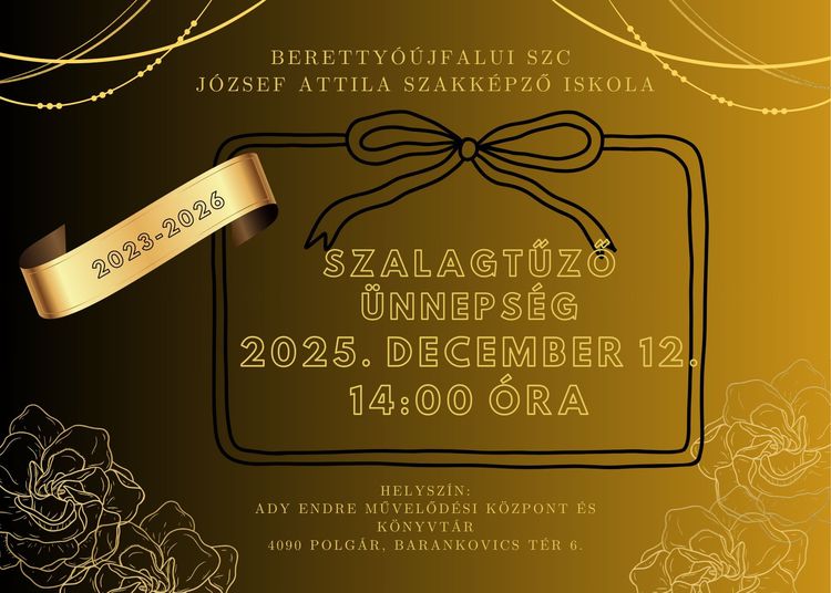 Szalagtűző ünnepség